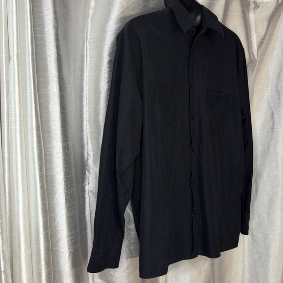 Munsingwear Navy Blue Long Sleeve Button Up Casual Shirt Men’s XLT - Picture 3 of 8